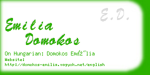 emilia domokos business card